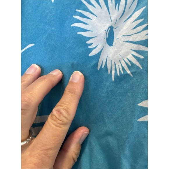 VTG Y2K SM Juicy Couture Wide Leg Pajama Bottoms Lounge Pants Turquoise Floral - Picture 3 of 12